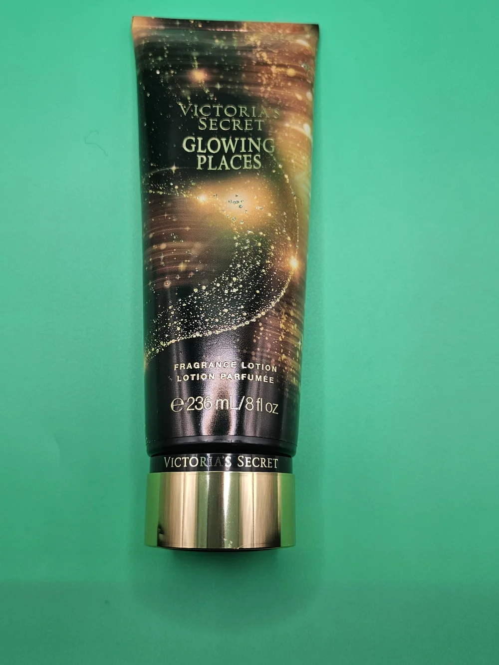 Victoria's Secret Glowing Places Fragrance Lotion - Black & Gold Accents